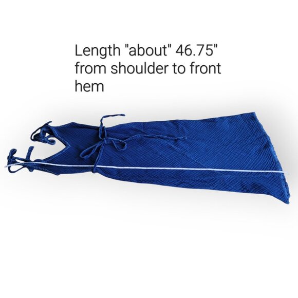 Malia Mills Indigo Cotton Gauzy Dress Cover-up NWT - Picture 8 of 9